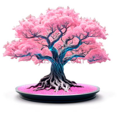 树,粉色, PNG