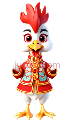 公鸡,卡通,白色,红色,黄色PNG
