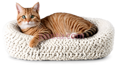钩针猫沙发,彩色,猫咪,沙发,家居, PNG