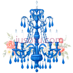 吊灯,复古,蓝色PNG