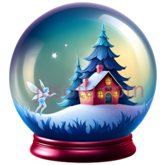 雪球,卡通,蓝色, 红色PNG