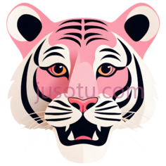 老虎,卡通,粉色PNG