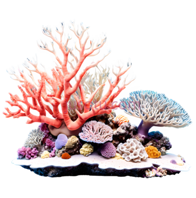 珊瑚礁,红色,蓝色,紫色, PNG