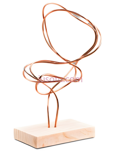 金属雕塑,抽象,金色, PNG