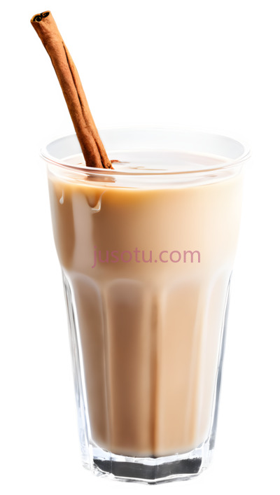 奶茶,玻璃杯装,浅棕色, PNG