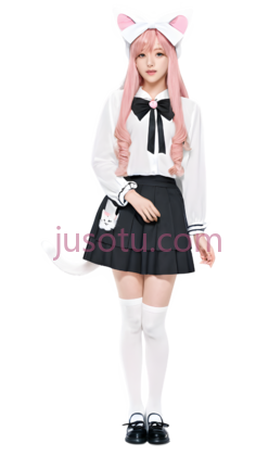 女性,猫耳朵帽子, PNG