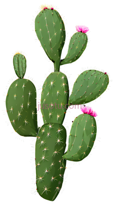 仙人掌,插画,绿色, PNG