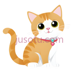 小猫,卡通,橘色,白色PNG