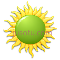 太阳,卡通,绿色,黄色PNG