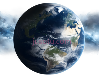 地球,逼真的3D,蓝色,白色,绿色, PNG