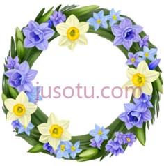 花环,插画,黄色,紫色PNG