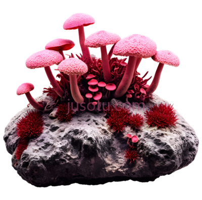 蘑菇,粉色, PNG