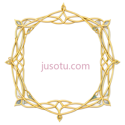 花纹,复杂对称,金色, PNG