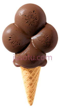 巧克力冰淇淋,花形PNG