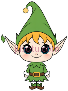 小精灵,卡通,绿色PNG