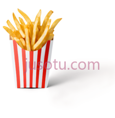 薯条,条纹纸盒,红色,白色PNG