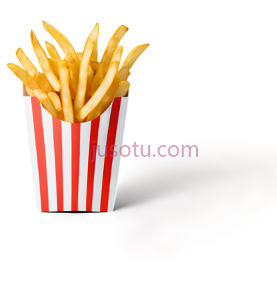 薯条,条纹纸盒,红色,白色, PNG