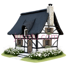 小屋,乡村,白色,棕色PNG