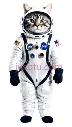 猫,宇航服,白色PNG