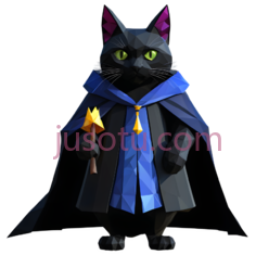 猫,穿着斗篷,长袍,黑色PNG