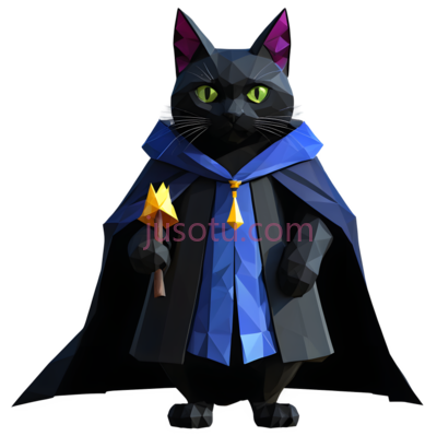 猫,穿着斗篷,长袍,黑色, PNG
