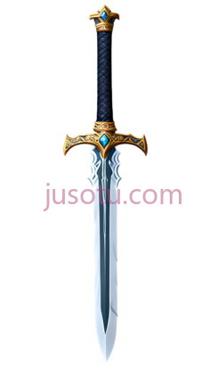 剑,幻想,银色,金色,蓝色PNG