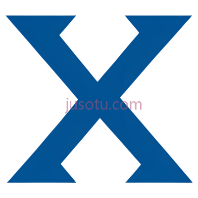 字母X,几何图形,蓝色, PNG