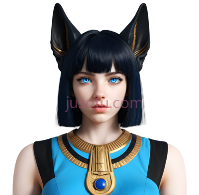 埃及女神,古埃及,蓝色,金色, PNG