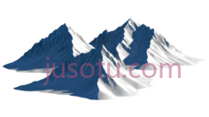 山峰,3D渲染,白色PNG