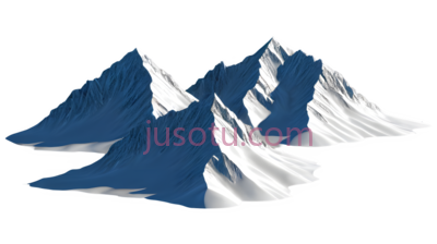 山峰,3D渲染,白色, PNG