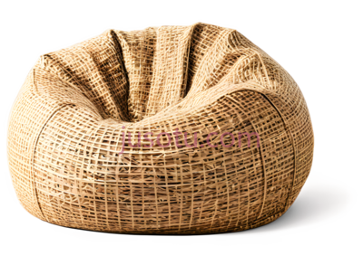 豆袋椅,编织,浅棕色, PNG