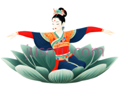 舞者,舞蹈,蓝色,红色,黄色PNG