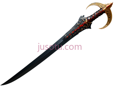 弯刀,武器,黑色, PNG