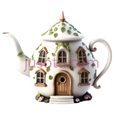仙境小屋,茶壶PNG
