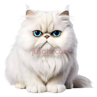 猫,长毛,白色, PNG