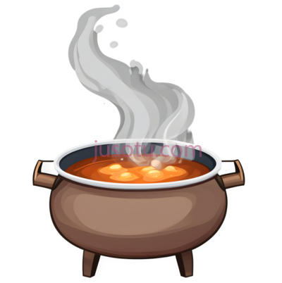 锅,卡通,棕色, PNG