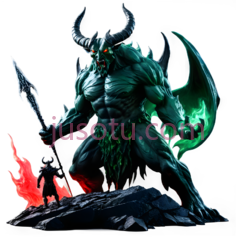 恶魔,幻想,绿色PNG