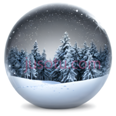 雪球,冬季风景,白色PNG