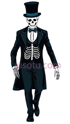骨骼,高顶帽,西装PNG