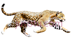 猎豹,卡通,黄色带黑色斑点PNG