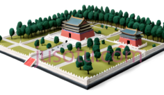 建筑,中式,红色,灰色PNG