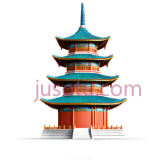 卡通,大雁塔,建筑PNG