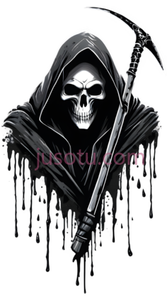 死神,哥特式,黑白PNG