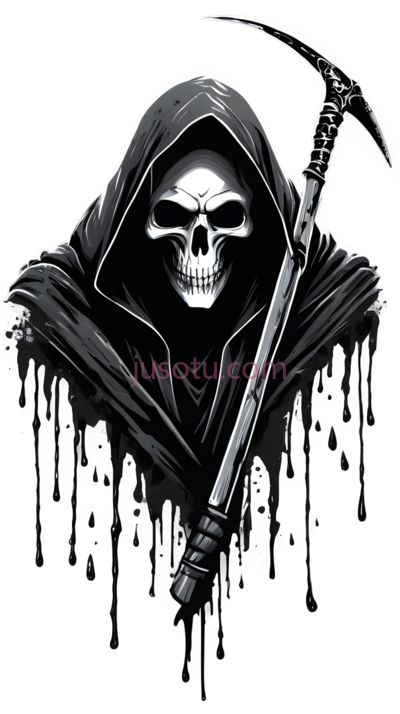 死神,哥特式,黑白, PNG