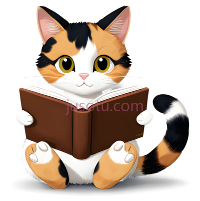 猫,卡通,黑色,橙色,白色, PNG