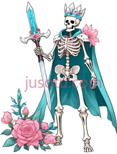 骷髅,插画,蓝色PNG