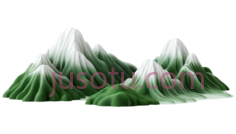 山峰,卡通,绿色,白色PNG
