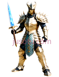 骑士,幻想,金色PNG