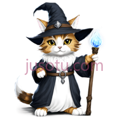 猫,巫师,橙色,白色PNG
