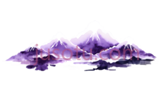 山脉,插画,紫色PNG